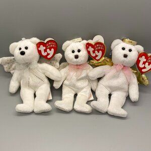 Ty Jingle Beanies Angel Bears Ornaments 2001 Halo 2002 Halo II 2003 Herald
